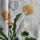 Nappe carrée 170 x 170  brodée main