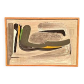 Original Swedish Oil on Canvas – “Composition” Attributed to Olof Arén