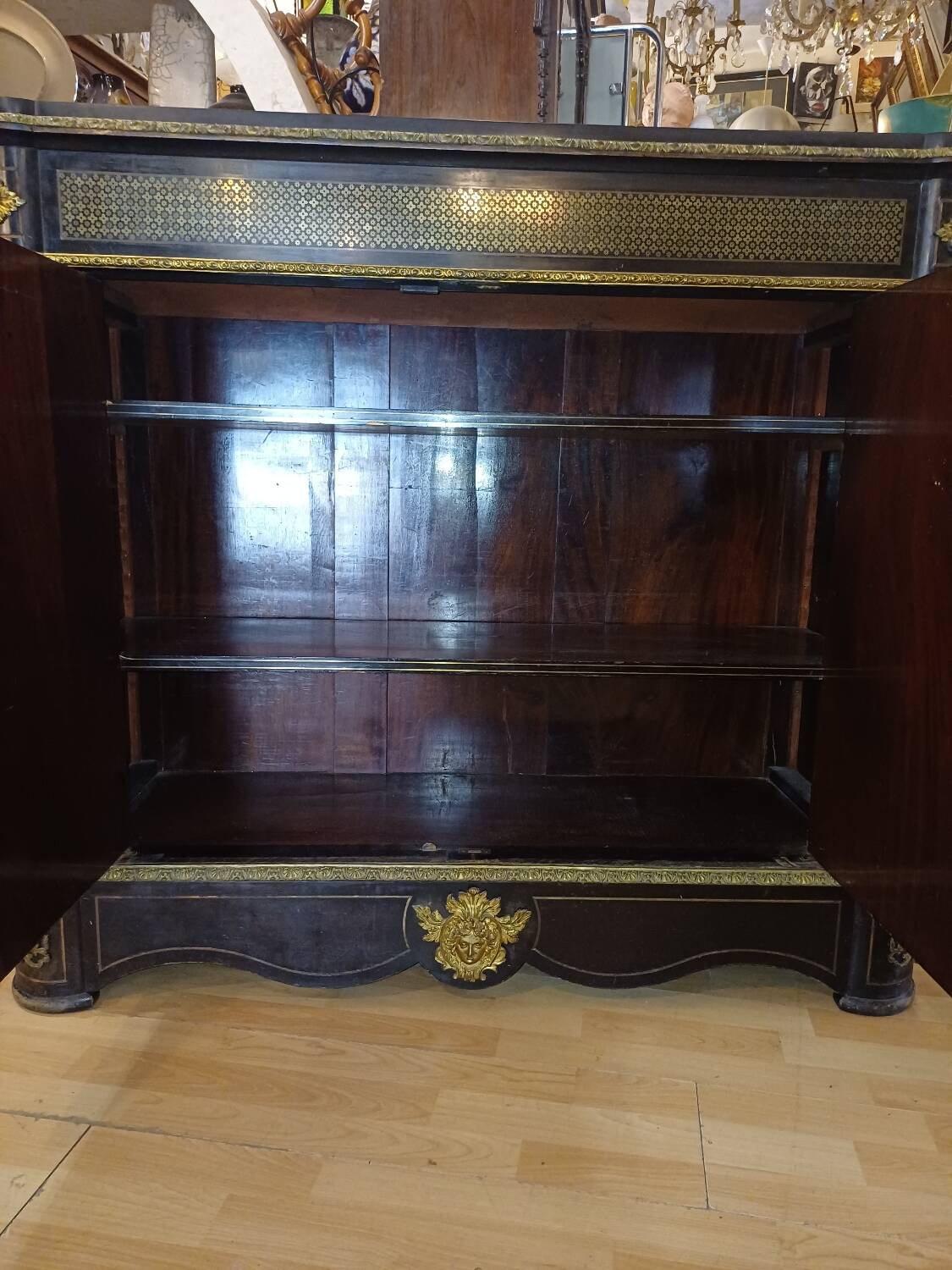Sideboard, copper marquetry, Napoleon III period. 19th century