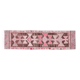 Vintage Turkish Oushak pink handmade wool runner rug 82x311