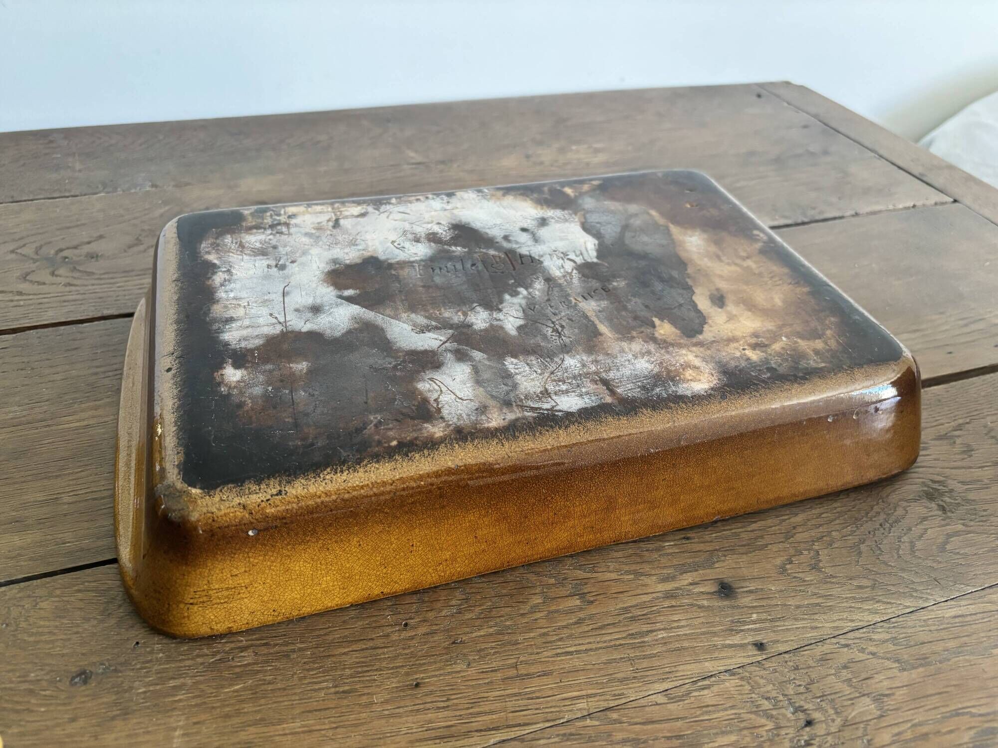 Plat rectangulaire Émile Henry vintage