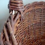 Vintage wicker oval basket