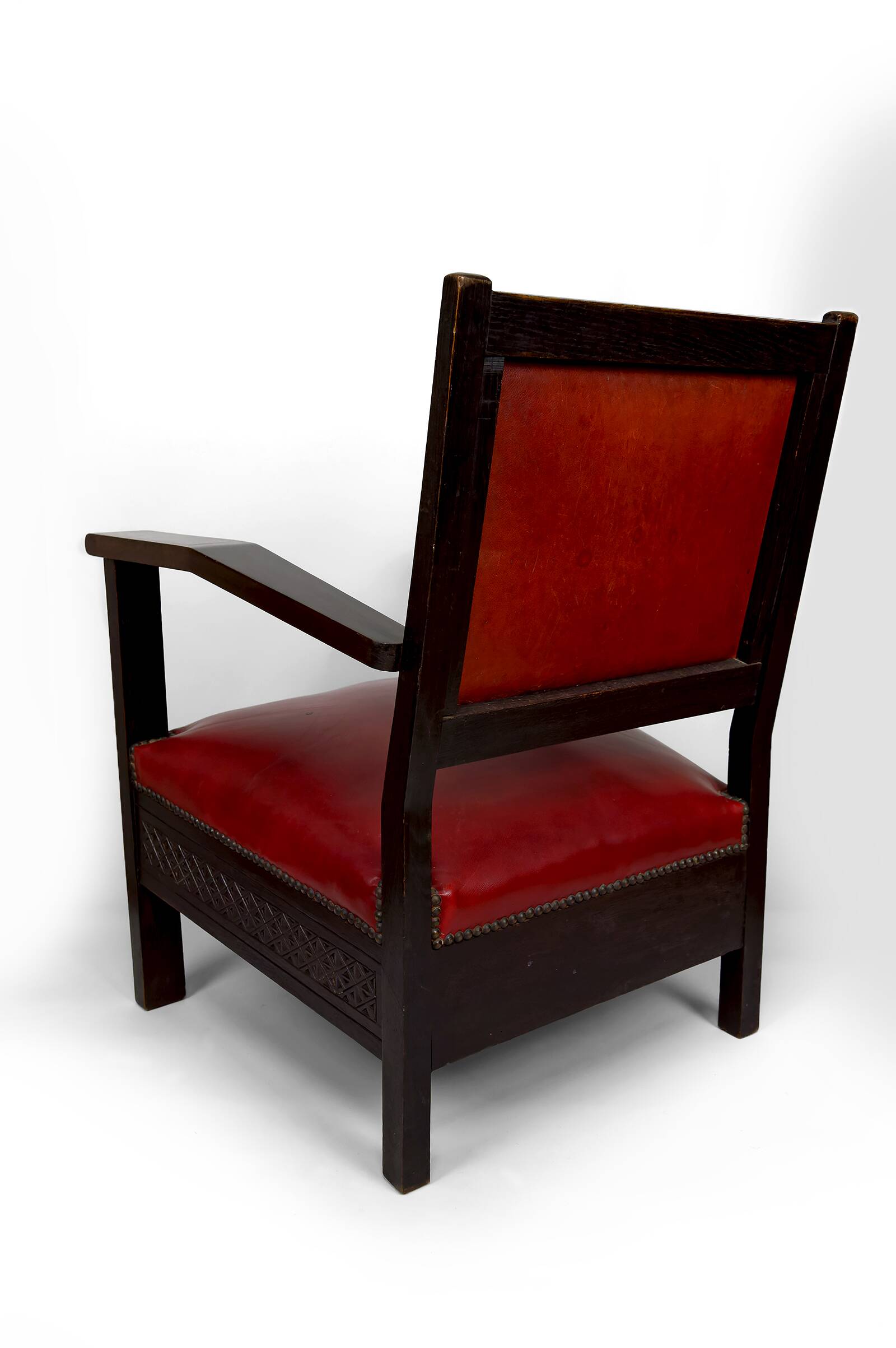 Paire de Fauteuils Art Deco Colonial en Bois Sculpté, Algérie, 1930