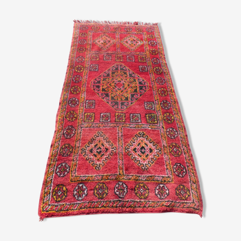 Vintage Moroccan Berber carpet Boujaad de Khenifra 250x120 cm