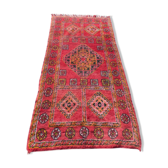 Vintage Moroccan Berber carpet Boujaad de Khenifra 250x120 cm