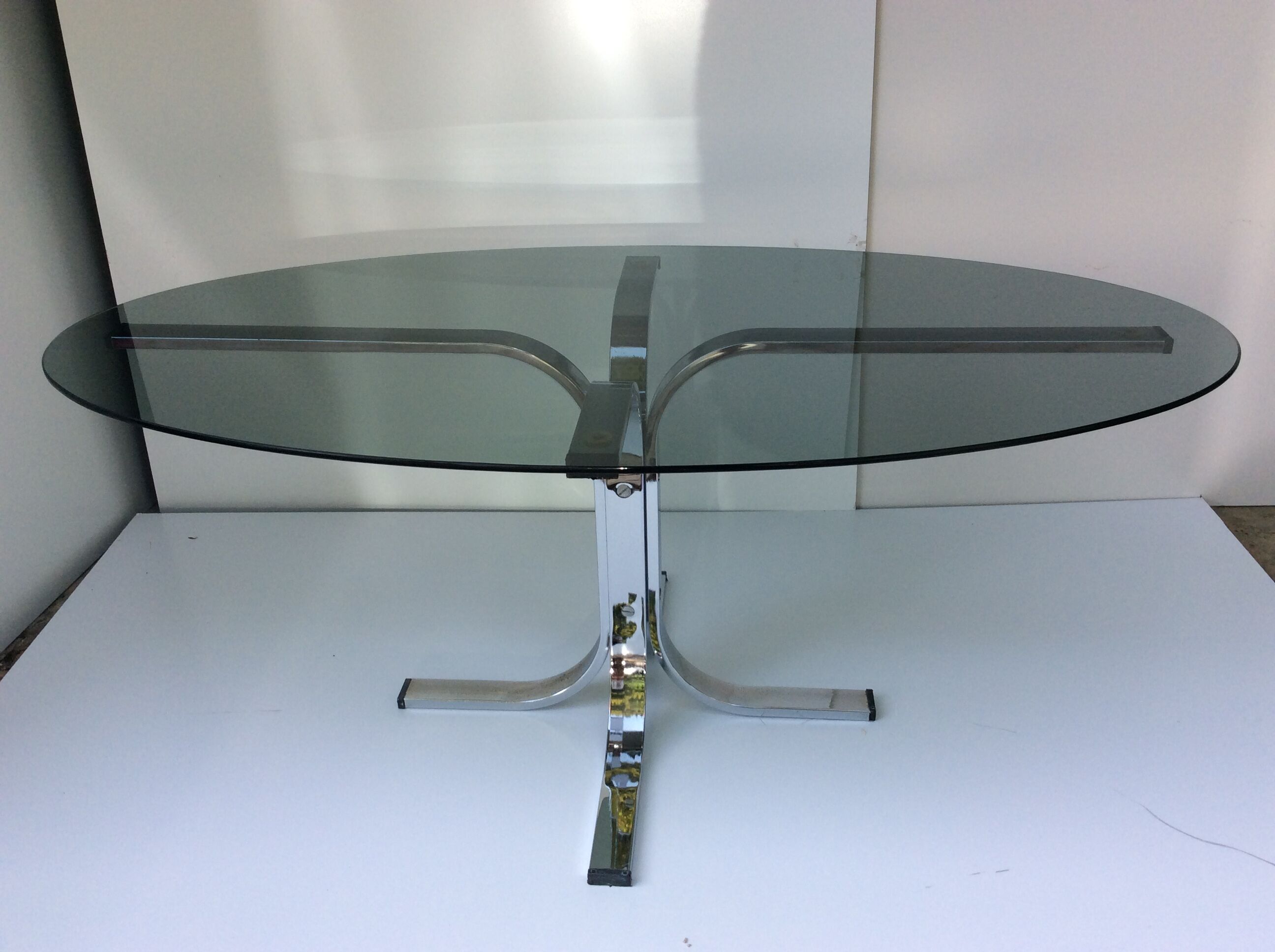 Vintage glass coffee table