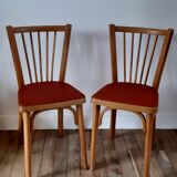 Pair of Baumann bistro chairs N°12 50s