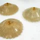 Set of three Large Italian Murano Glass Ceiling Lamps by Murano Due. Italy