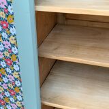 Vintage Parisian wardrobe, blue-green and gray