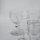 Set of 6 mismatched 19th century wine glasses