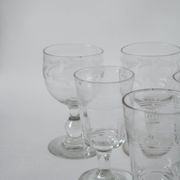 Lot de 6 verres à vin dépareillés XIXème