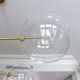 Brass & Borosilicate Glass Suspension "RD15 6 ARMS" design Schwung