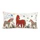 Vintage embroidered cushion cover 46x86 cm
