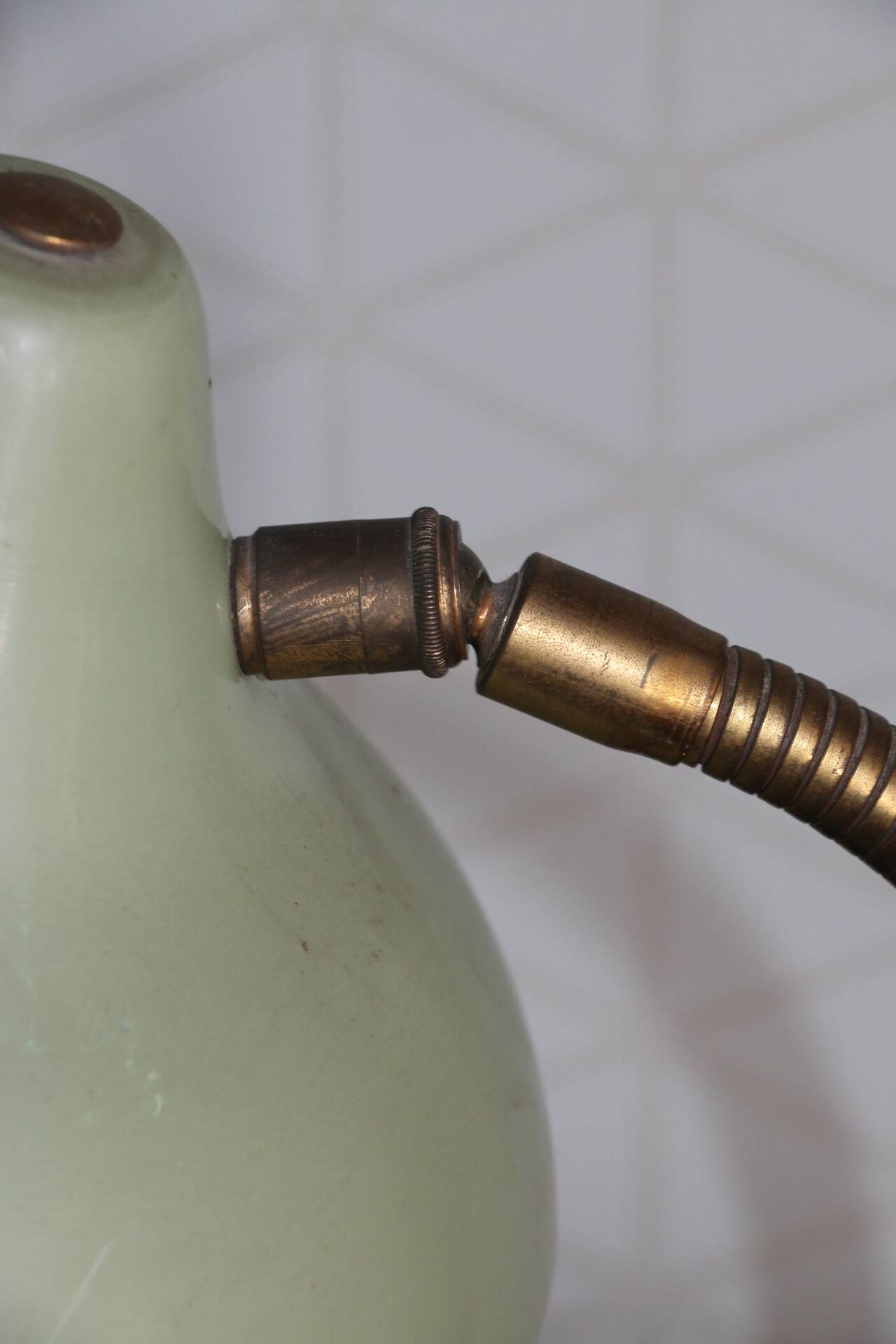 Lampe à poser laiton verte 420mm