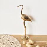 Vintage brass ibis bird statuette