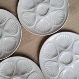 La Redoute x Selency set of 4 white oyster plates