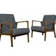 Vintage armchairs by BFM, Poland, 1960s, set of 2