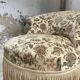 Fauteuil napoléon fleuri XIXème