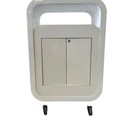 Commode vintage blanche incurvée