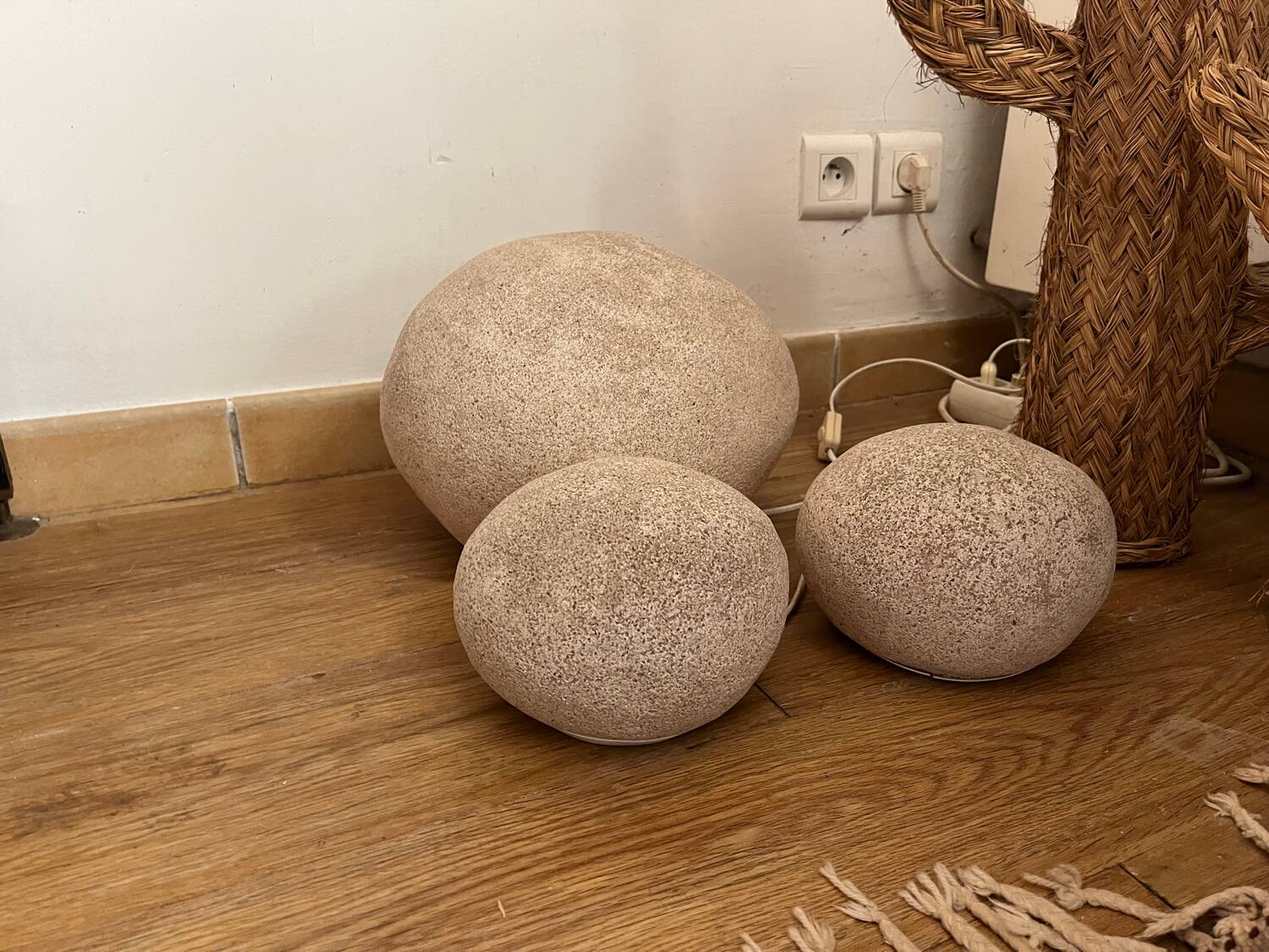 Trio of Dora lamps by André Cazenave from the 70s