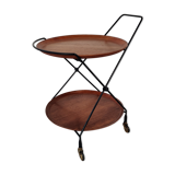 Scandinavian teak and metal dessert by Paul Nagel, Made in sweden 60s