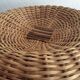 Set of two stools, poufs, braided natural fibers