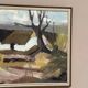 Original Swedish Oil on Canvas – "Farm" by Jörgen Bruun – Signed – Vintage and Framed – 41 × 31 cm (16.1" × 12.2")
