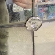 Miroir Industriel Verrière avec Patine Antique – Pièce Unique