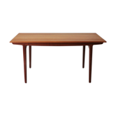 Extendible Scandinavian teak dining table, 1960s