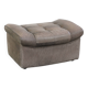 Luxurious, comfortable, gray leather vintage footstool