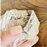 Crystal and 925 silver whisky decanter – Engraved floral decoration