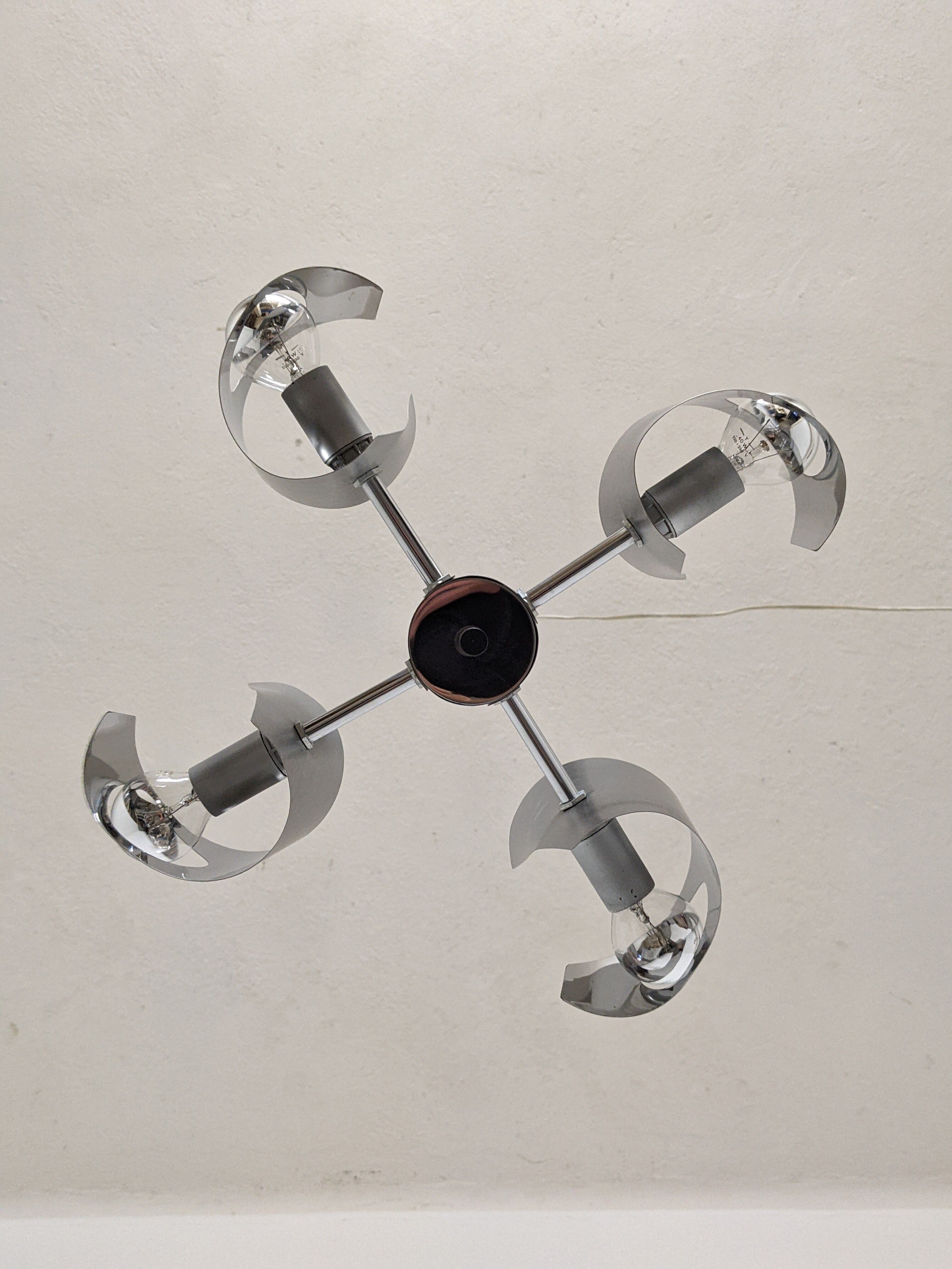 4-burner space age chandelier from the 60s/70s