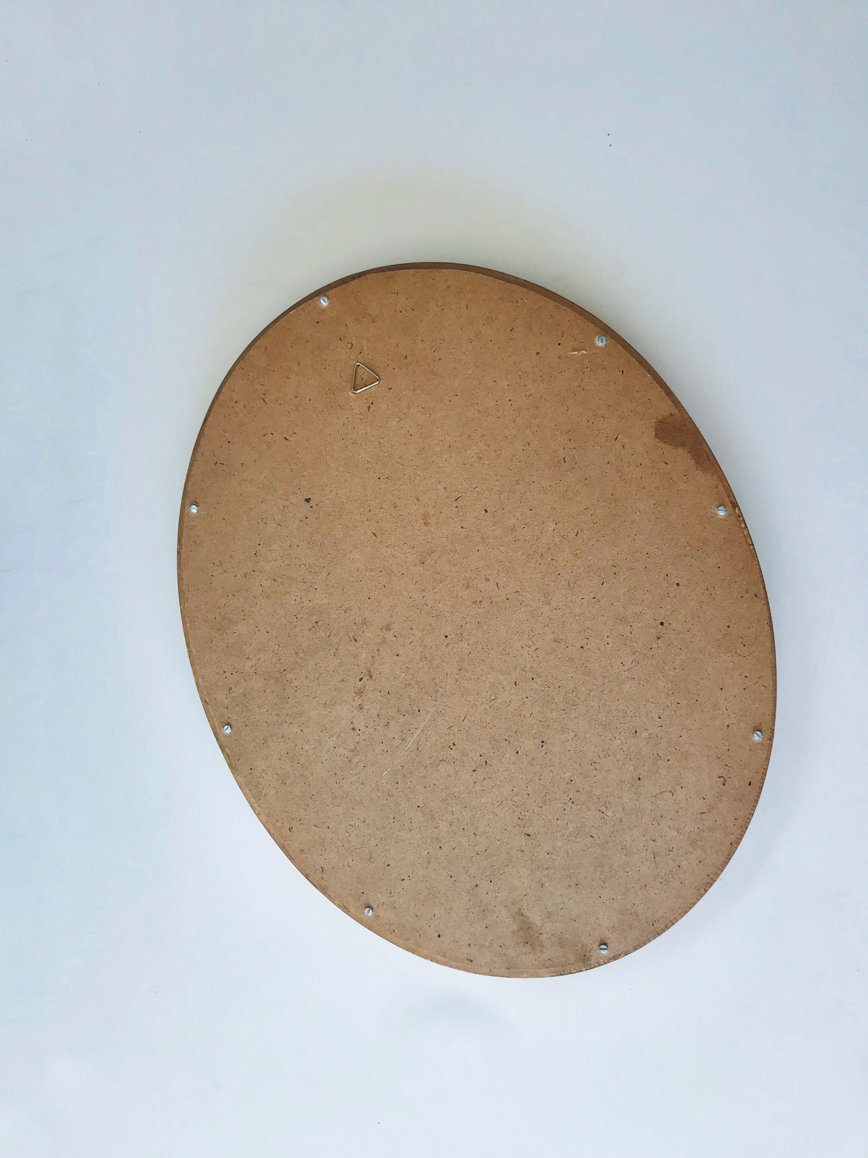 Golden oval mirror - 36 x 47