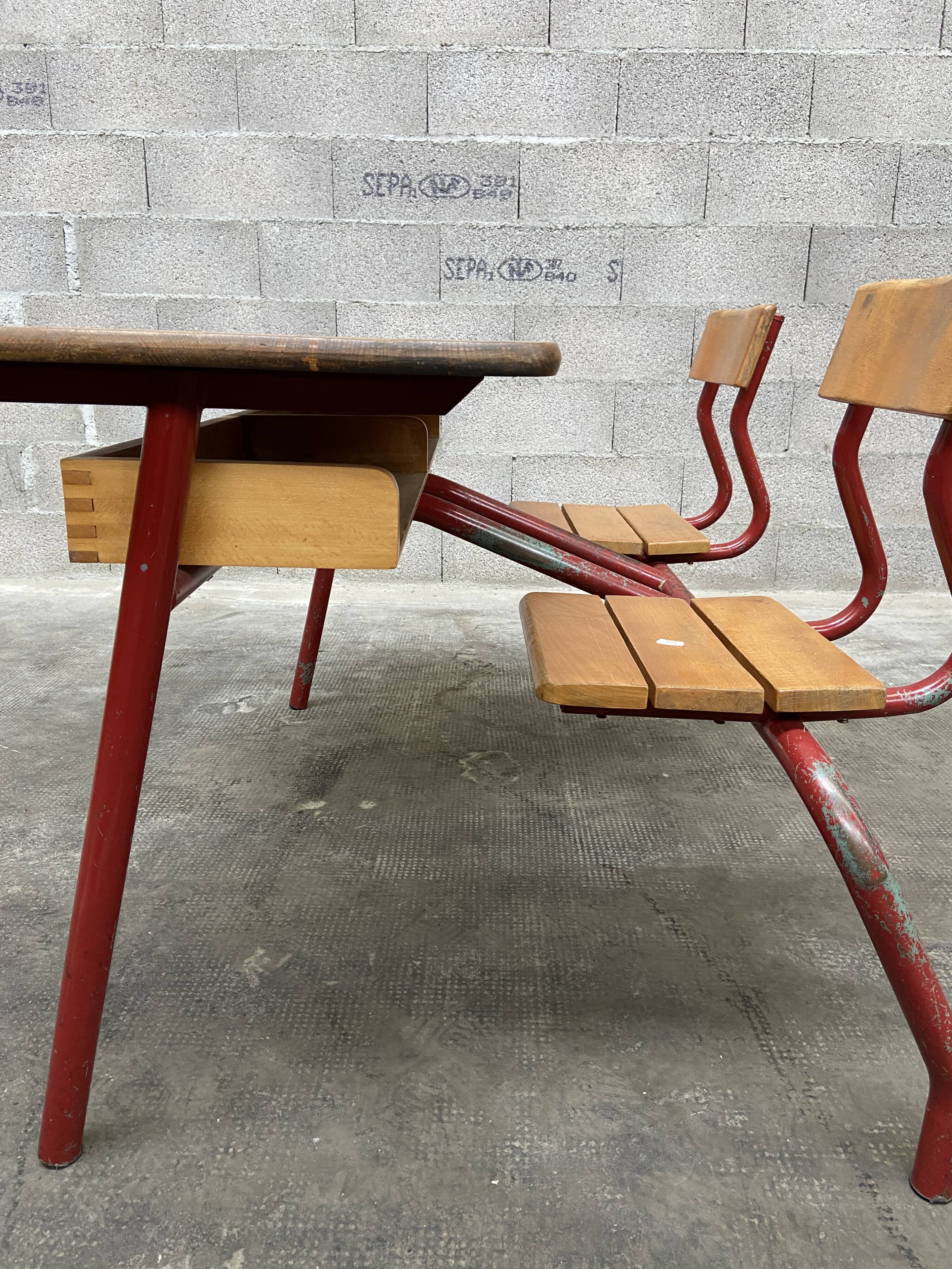 desk School desk vintage bench
