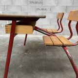 desk School desk vintage bench