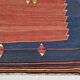 5x10 Blue and Red Vintage Kilim Rug, Handwoven Wool Area Rug, 149x291Cm