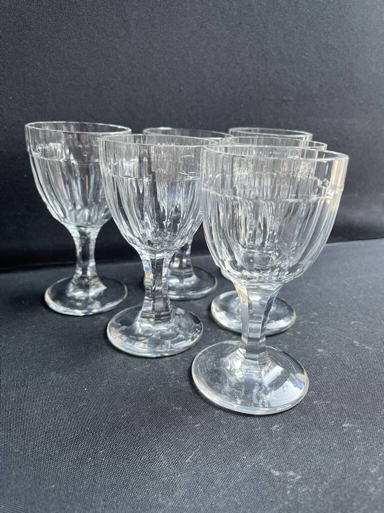 6 port glasses – Cristallerie de Nancy 1920-1934