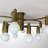 Vintage Modern Golden Color Ceiling Lamp, 1970s