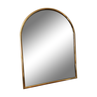 Rengency-style gold brass mirror from the 70s and 80s 45x58cm