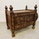Old oriental wedding chest solid wood primitive design