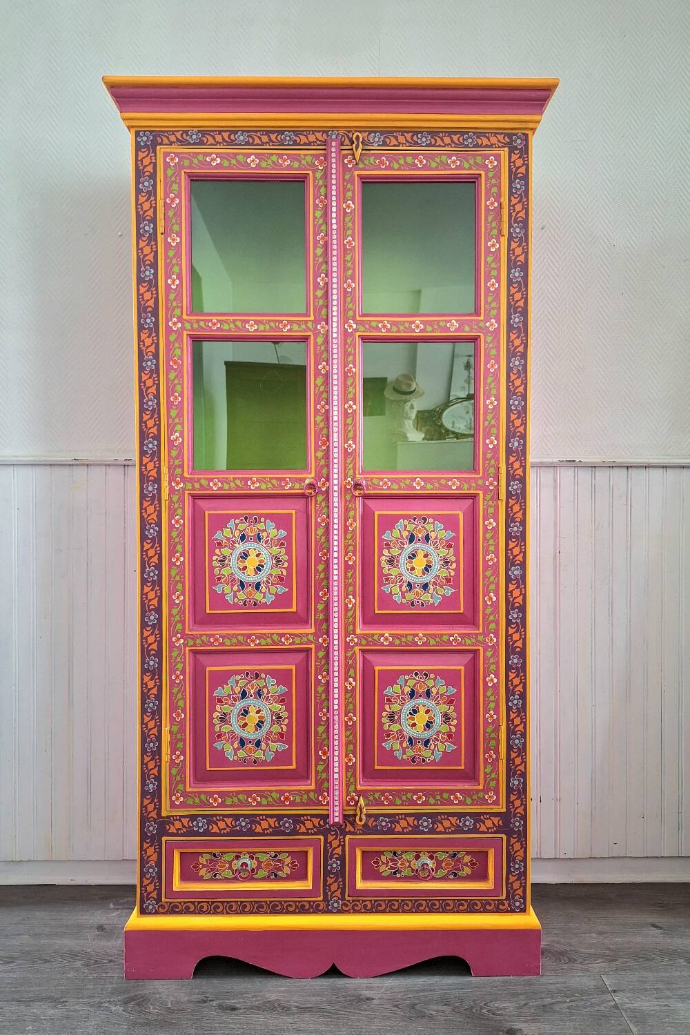 Maisons du Monde glass trailer cabinet, furniture