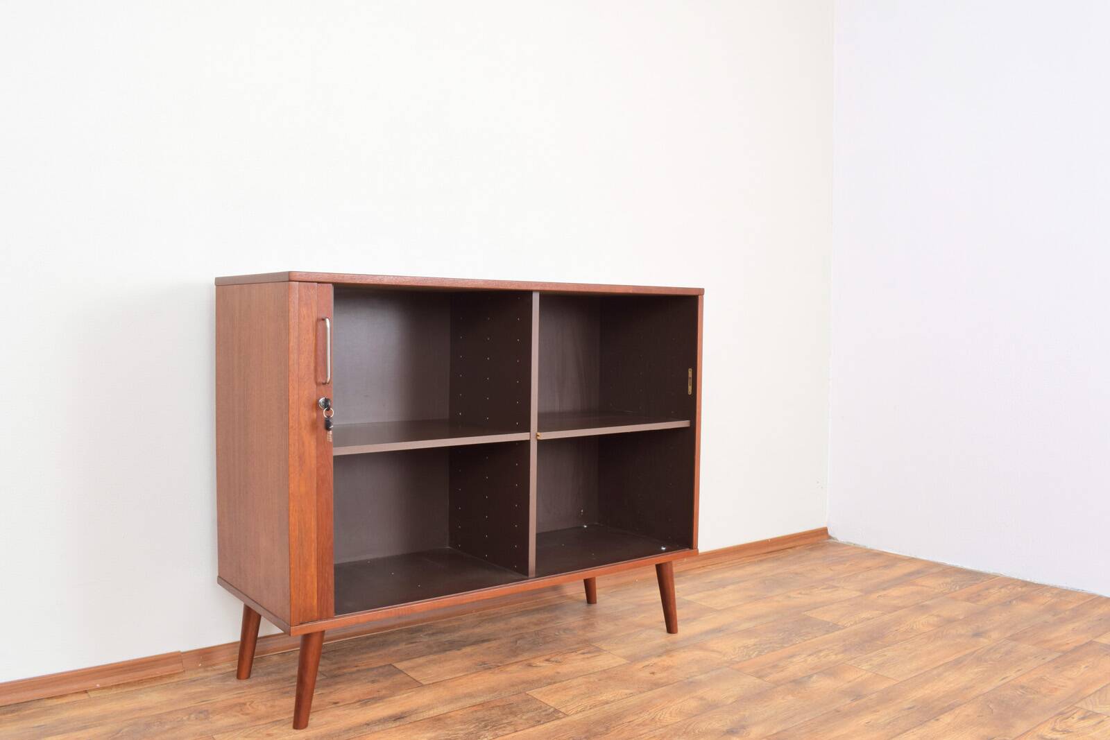 Mid-Century Danish Teak Tambour Doors Sideboard, 1960s.