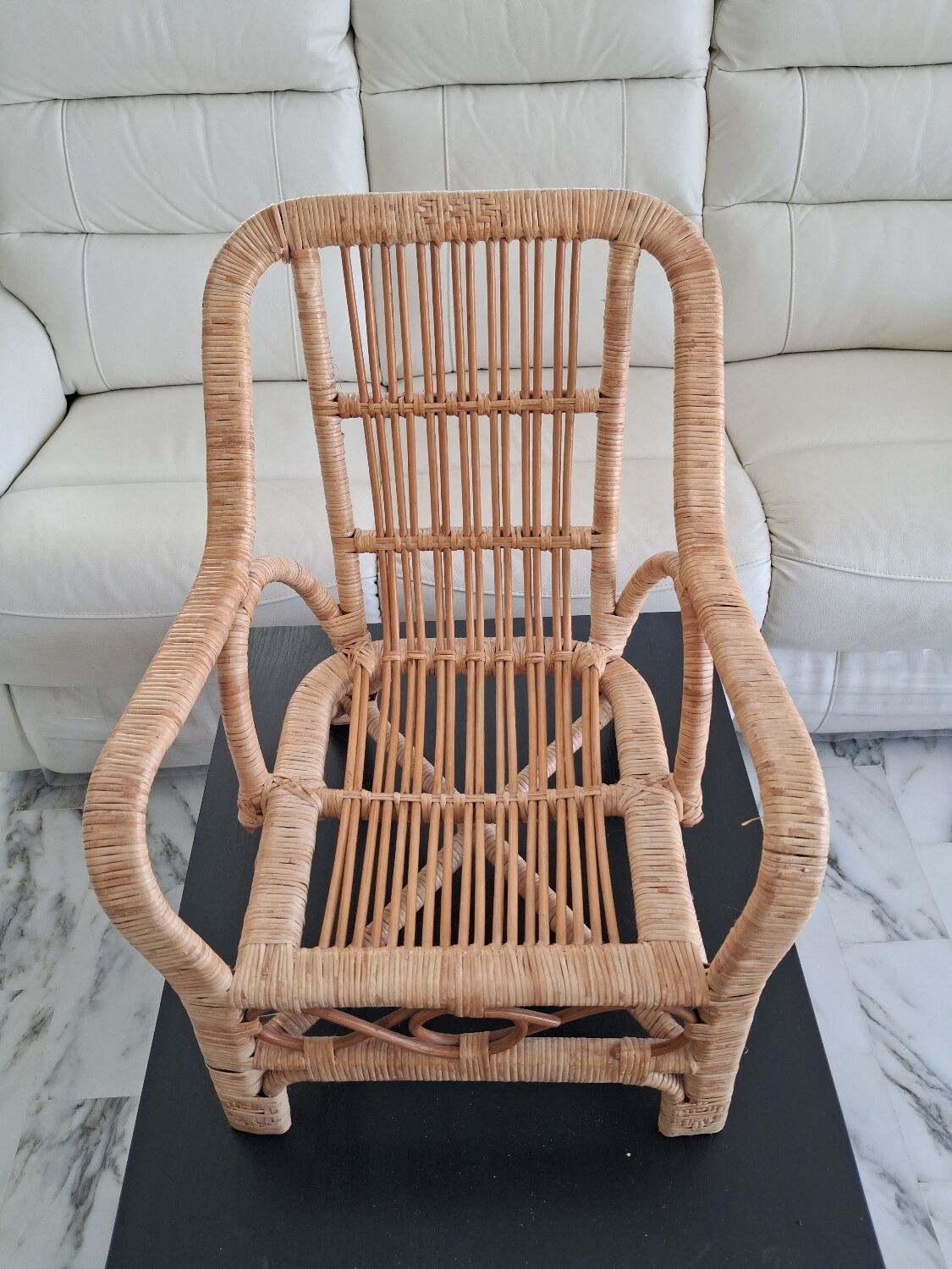 Rattan armchair for children