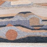 Pair of kilims or tapestries in a modern style, Central Asia, late 20th century.