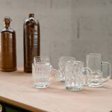 Set of 2 varnished stoneware vials
