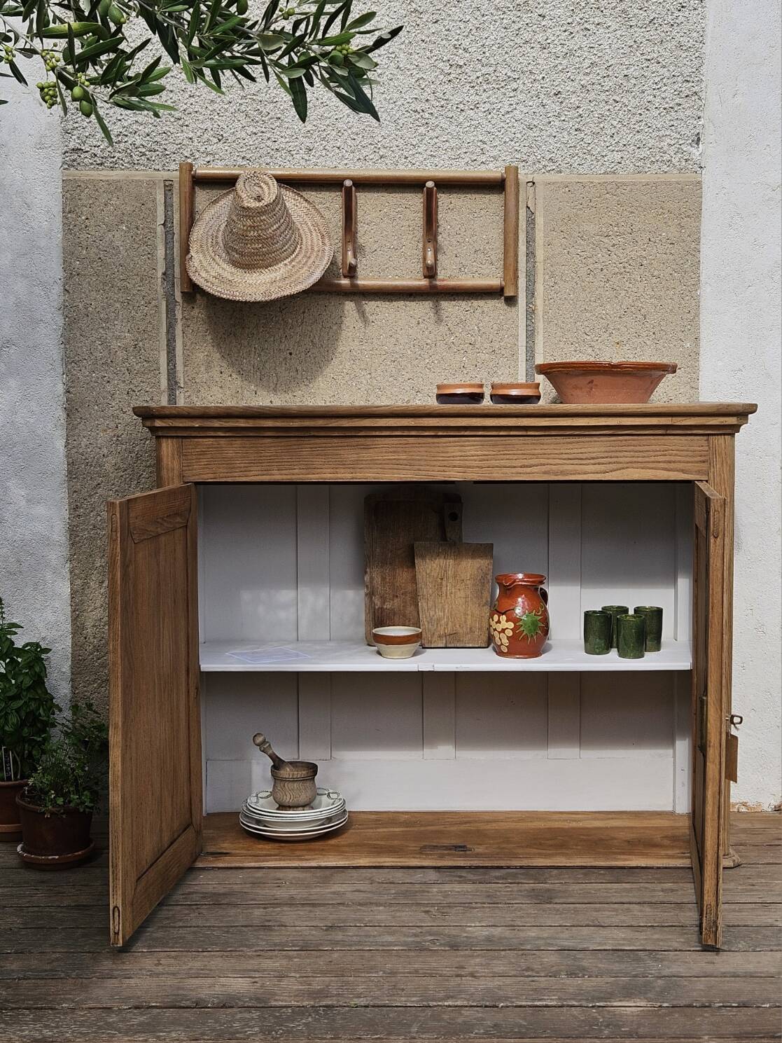 Solid oak sideboard top, hade made creation | elea