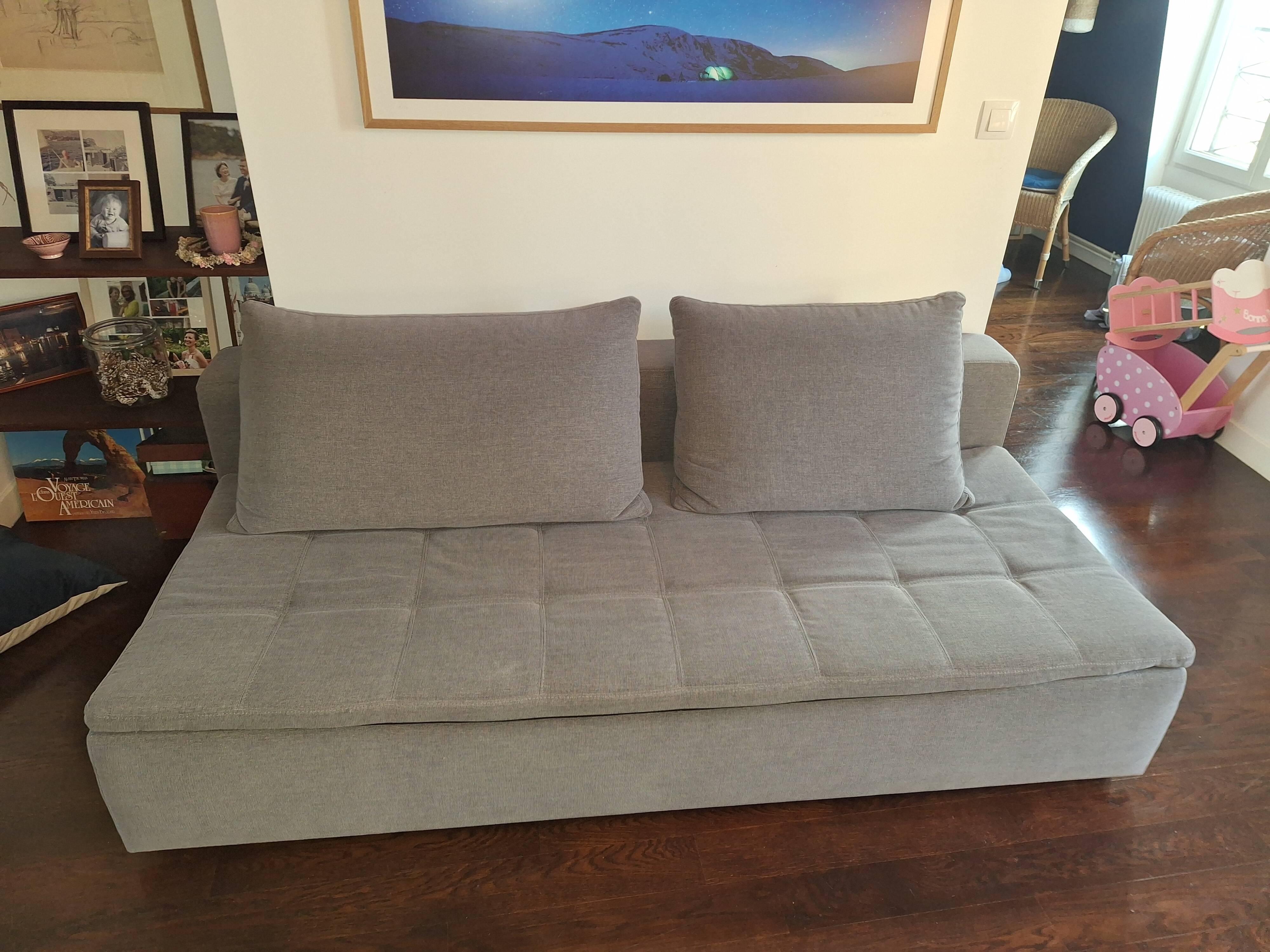 BoConcept modular grey corner sofa