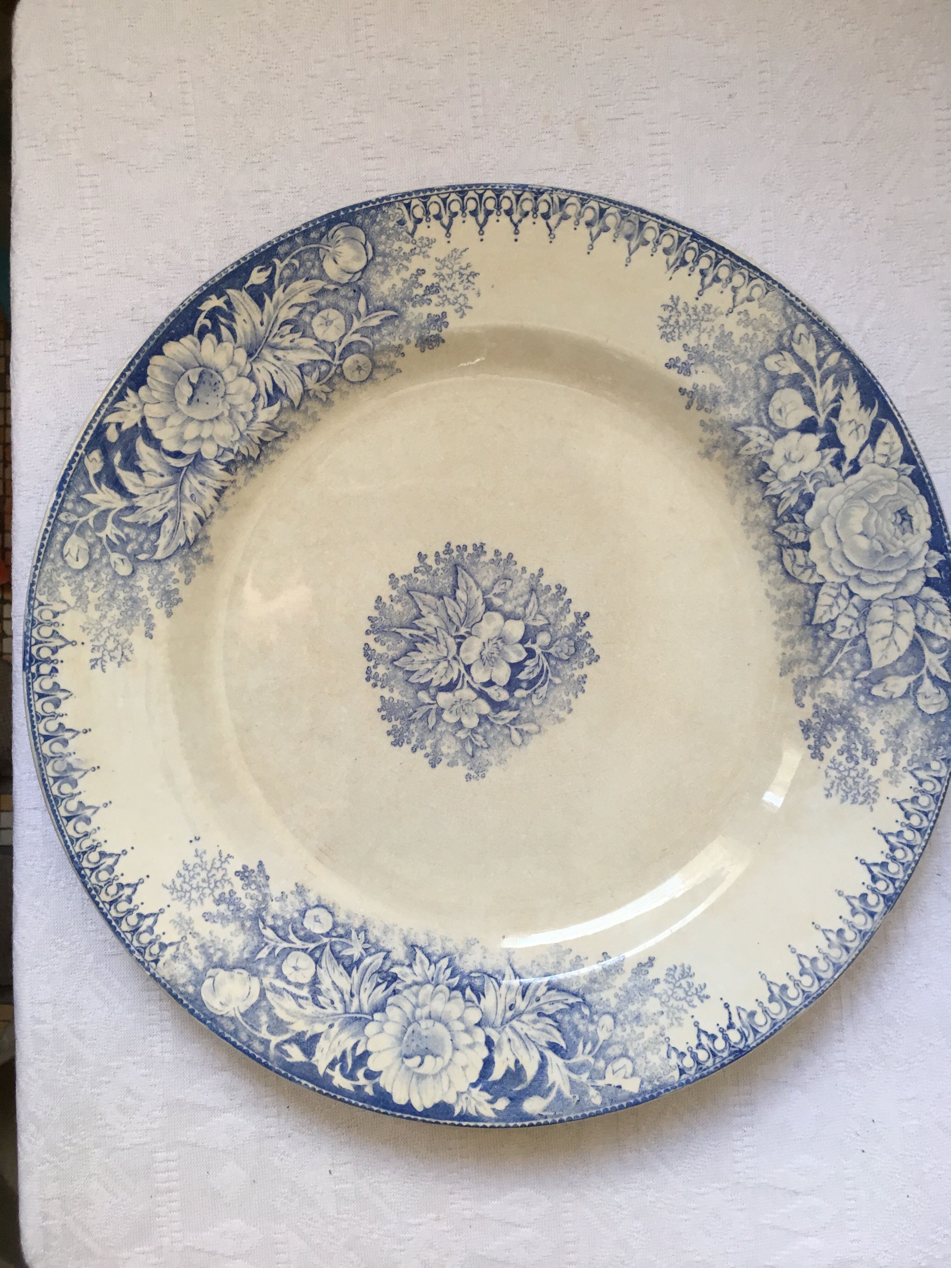 Very old serving dish in iron earth