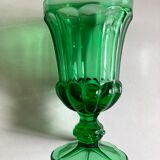 Set of 6 Medicis glasses in green moulded glass