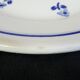 6 dessert plates in faience new model geneve small blue flower